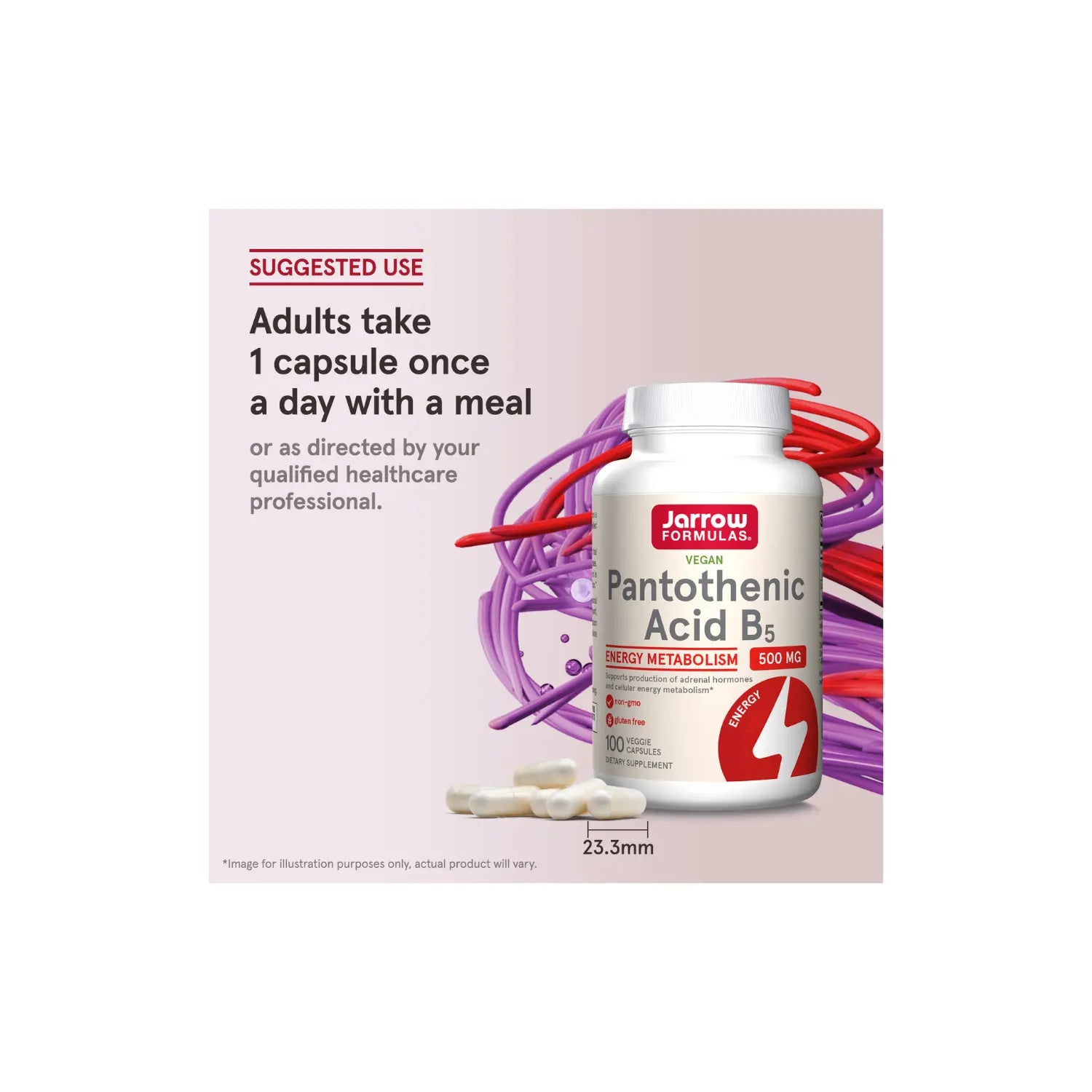 Jarrow Formulas Ácido pantoténico con B5 500mg 100 vcaps sfn