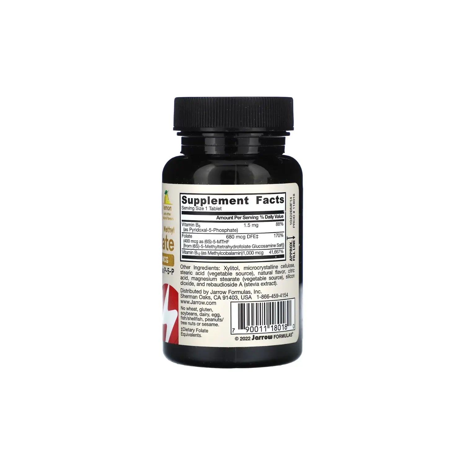 Jarrow Formulas, Metil B12 y metilfolato 100 comprimidos sfn