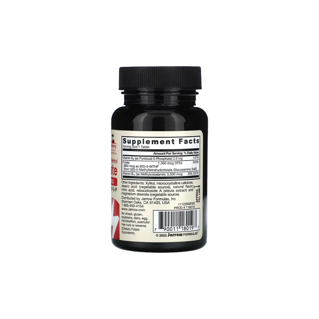 Jarrow Formulas, Metil B12 y metilfolato 60 comprimidos sfn