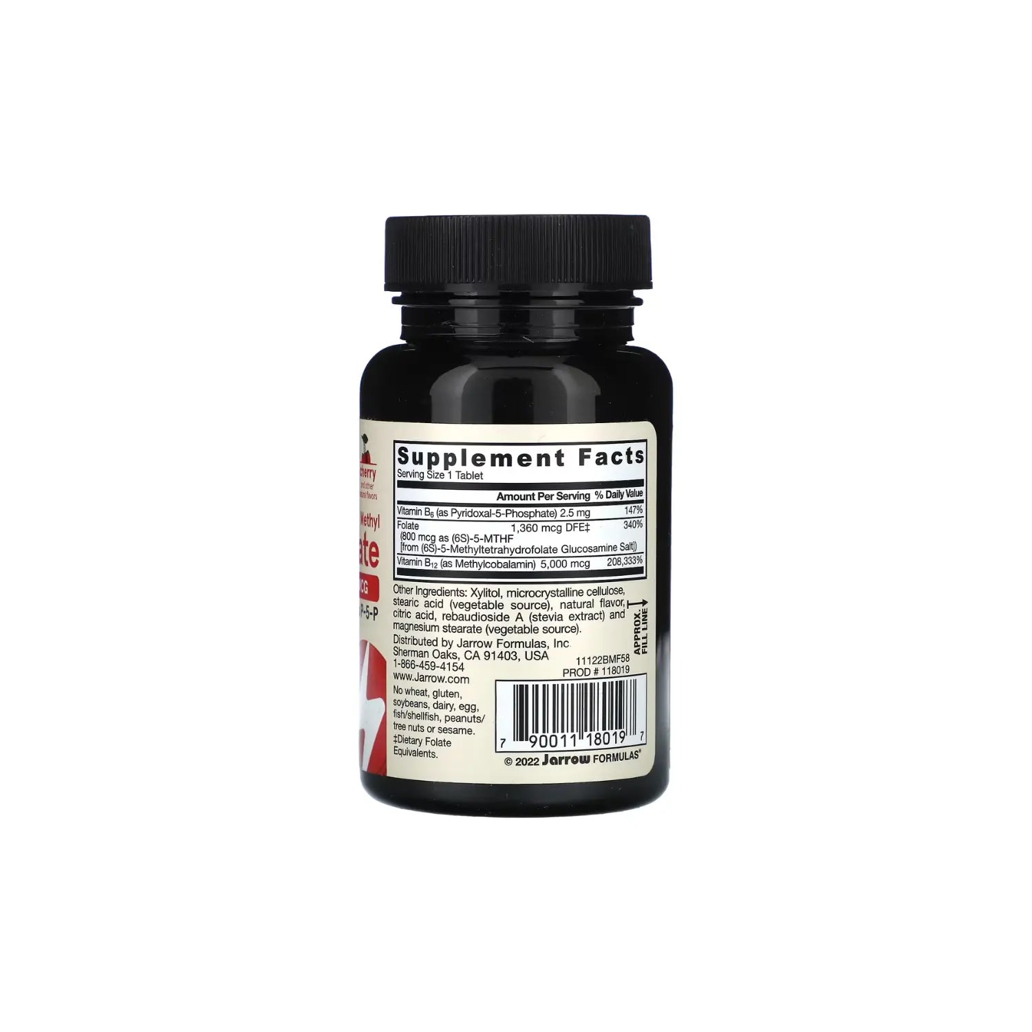 Jarrow Formulas, Metil B12 y metilfolato 60 comprimidos sfn