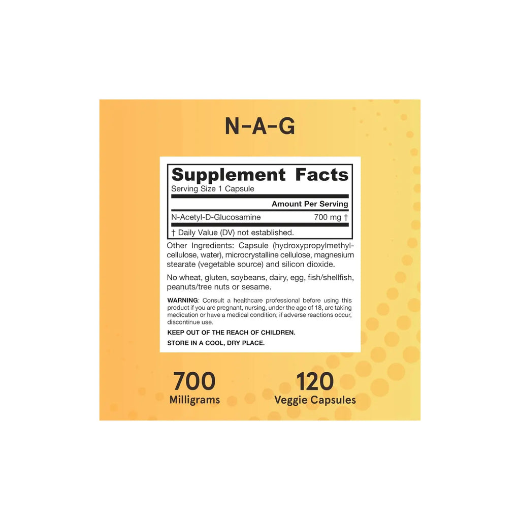 Jarrow Formulas NAG 700 mg 120 capsulas vegetales sfn