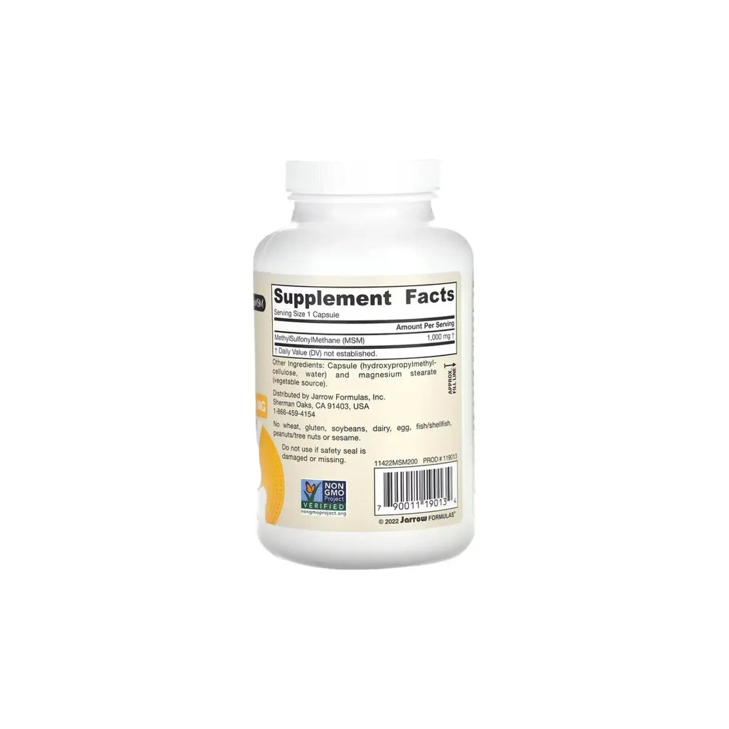 Jarrow Formulas Msm 1000 Mg 200 capsulas veganas Sfn