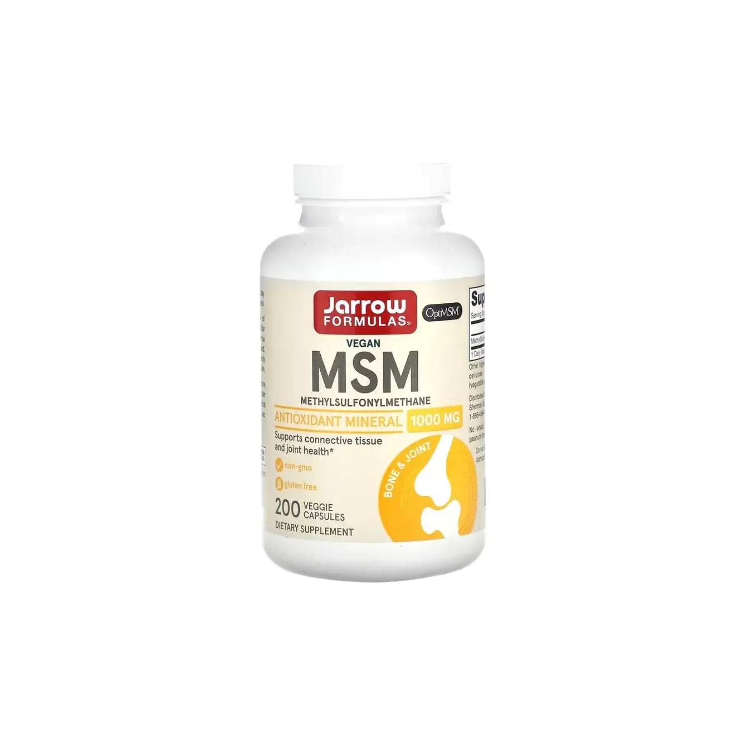 Jarrow Formulas Msm 1000 Mg 200 capsulas veganas Sfn
