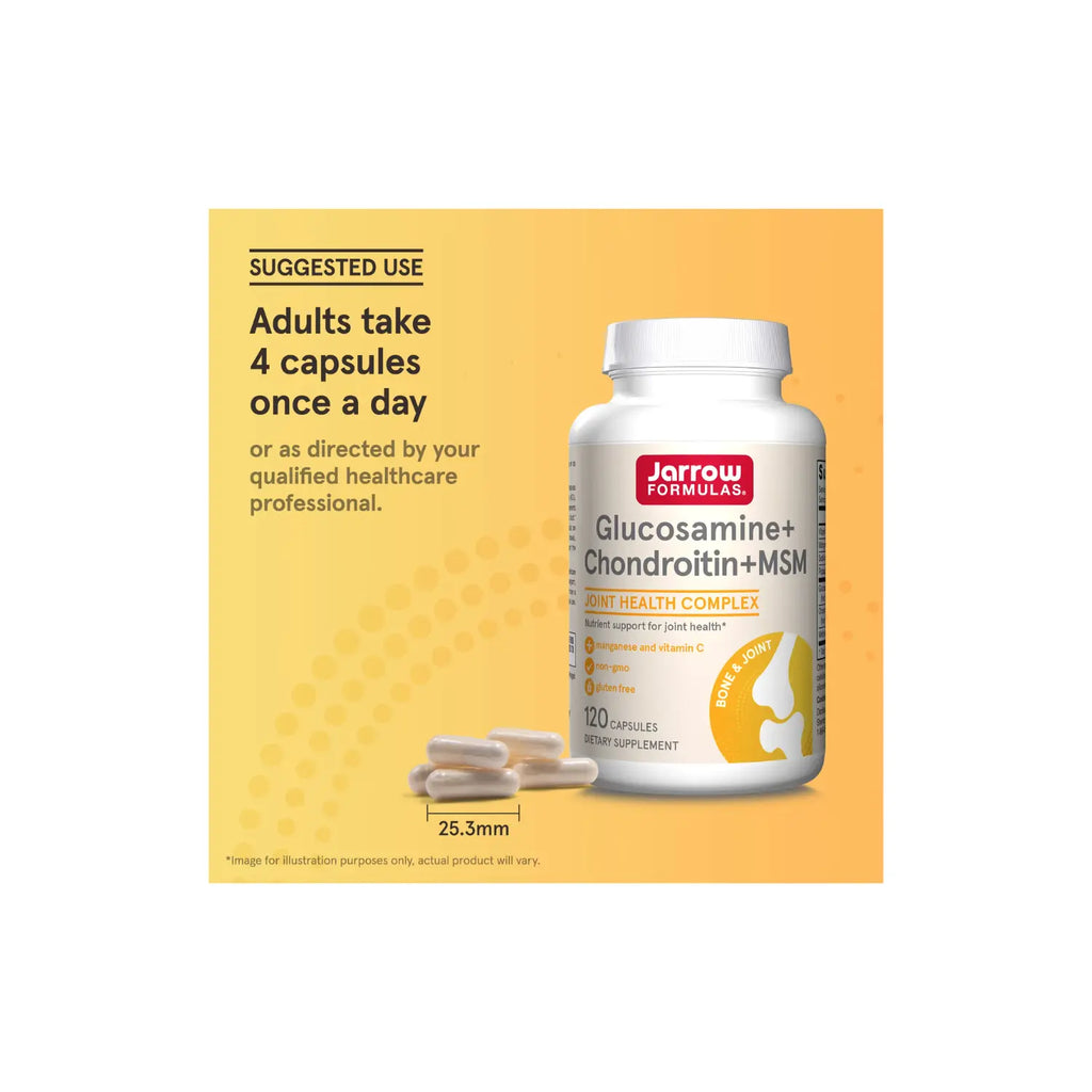 Jarrow formulas glucosamina, condroitina y msm 120 caps sfn