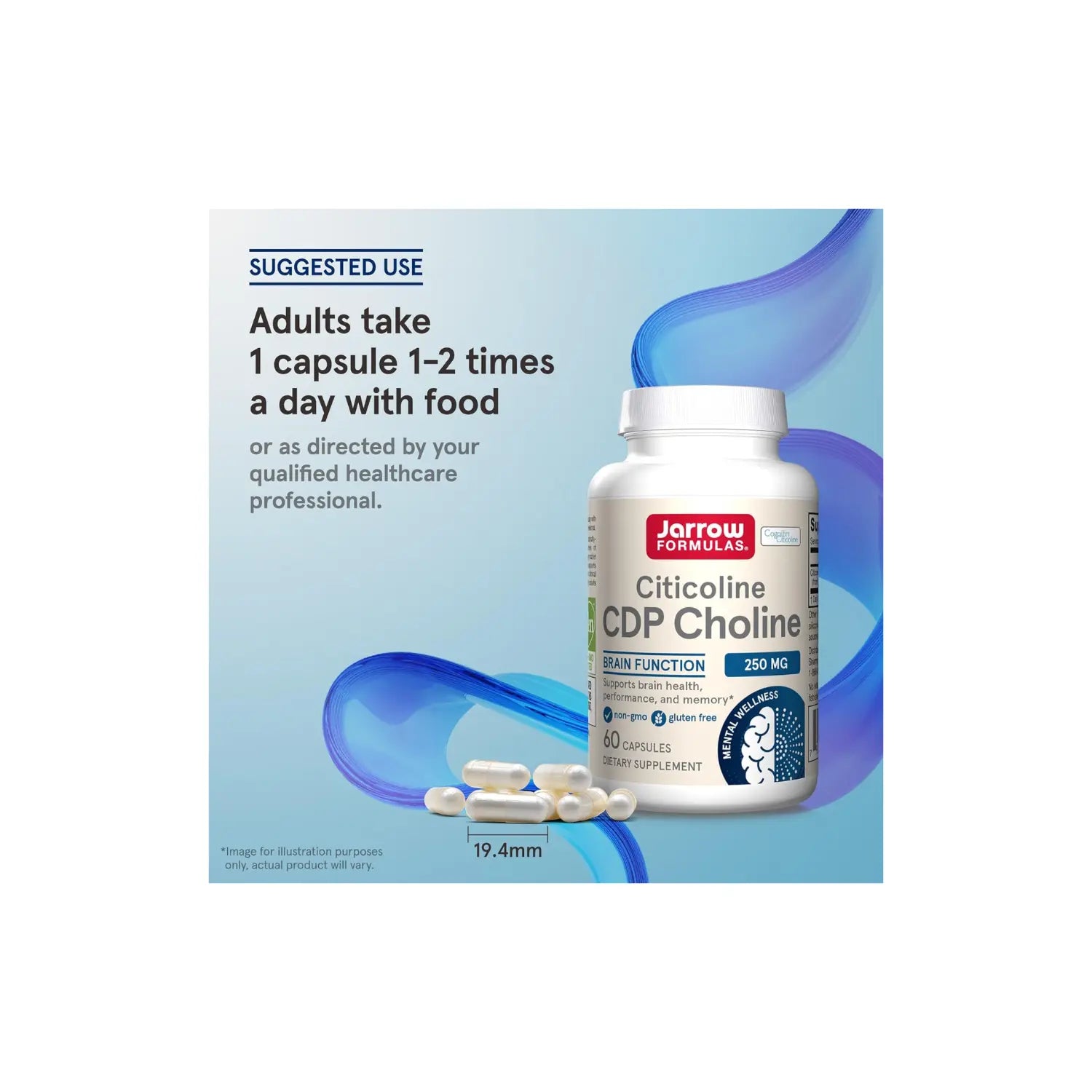 Jarrow Formulas Citicolina Cdp Colina 250 Mg 60 Cápsulas sfn