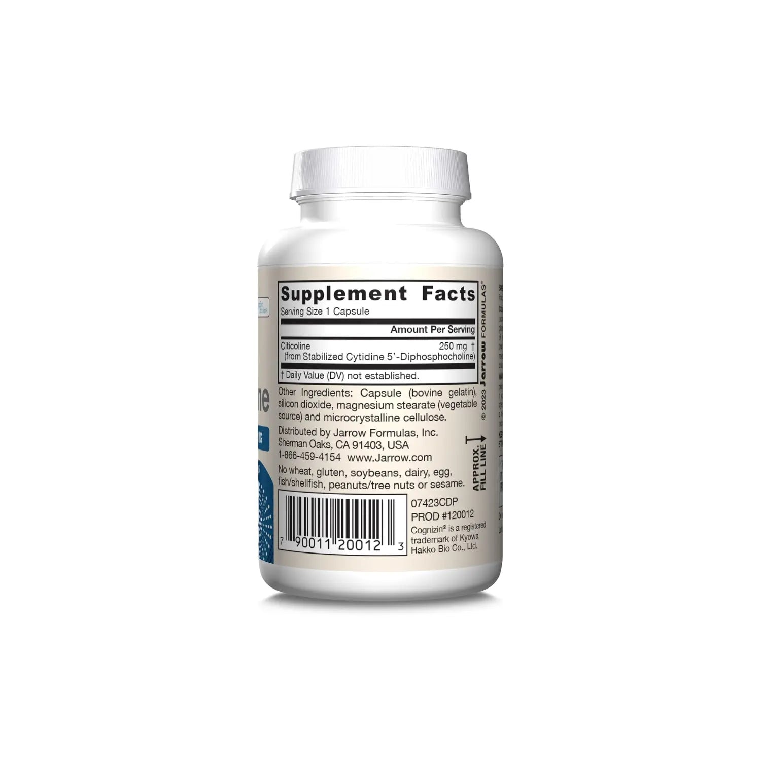 Jarrow Formulas Citicolina Cdp Colina 250 Mg 60 Cápsulas sfn