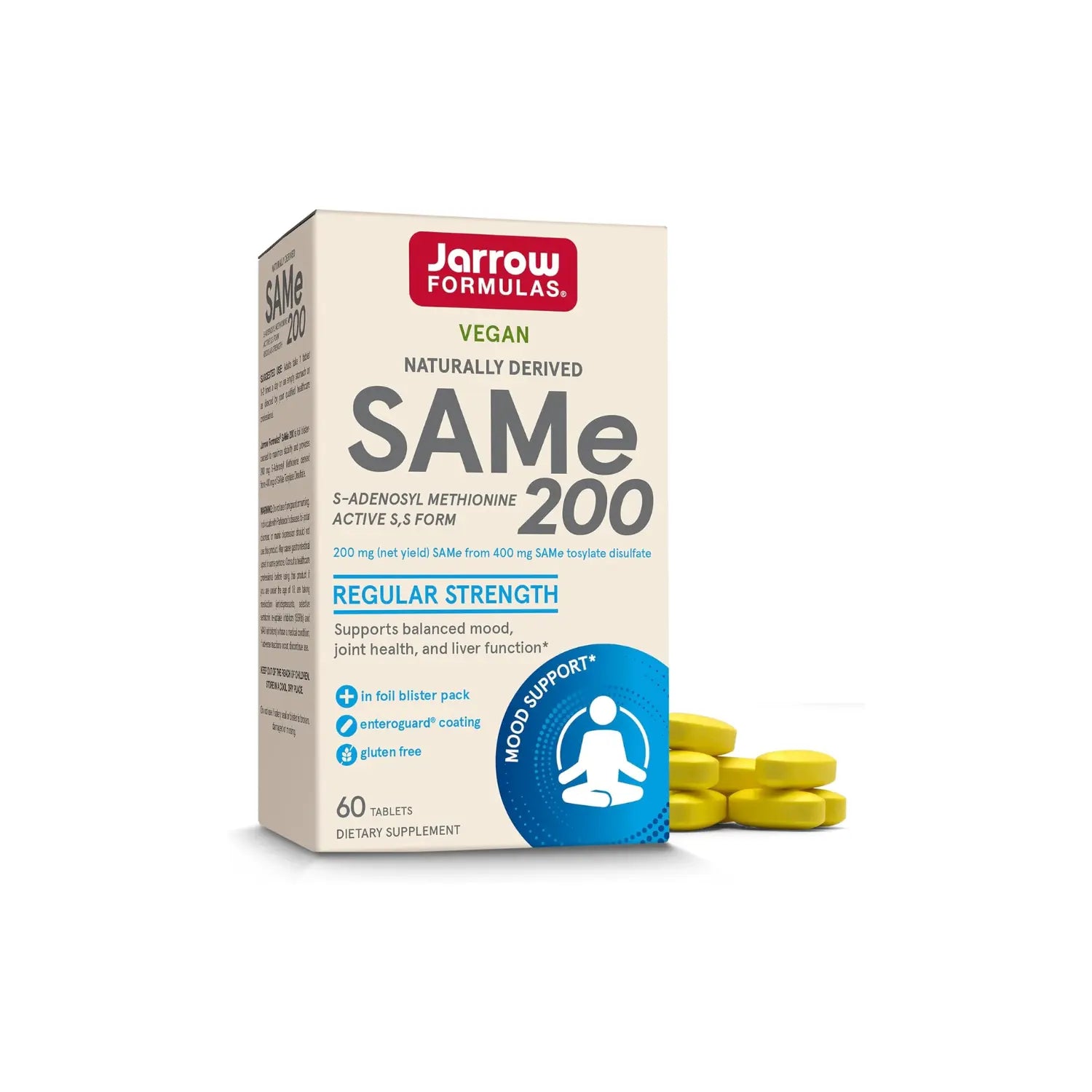 Jarrow Formulas, SAMe 200, 200 mg, 60 comprimidos sfn
