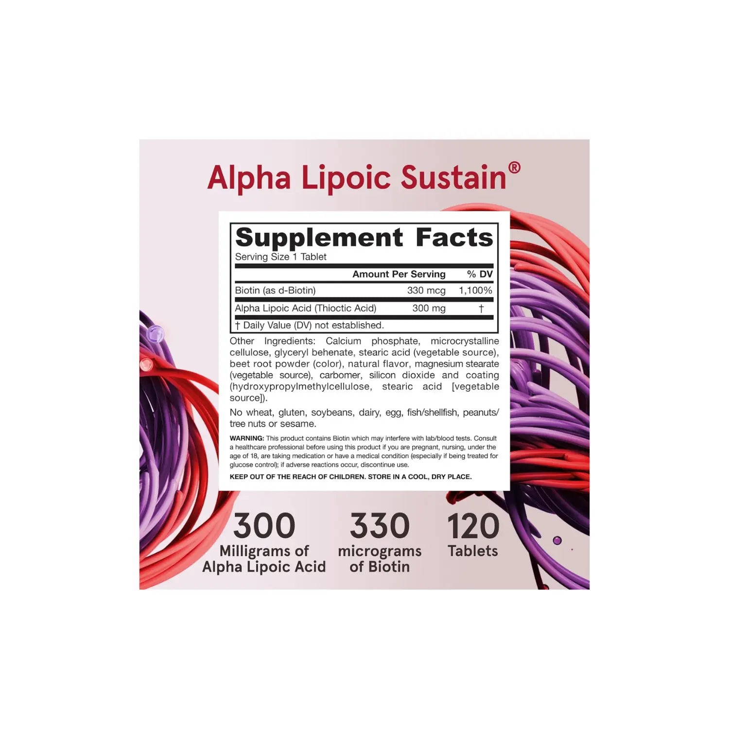 Jarrow Formulas Alfa-lipoica Con Biotina 300 Mg 120 Tabs Sfn