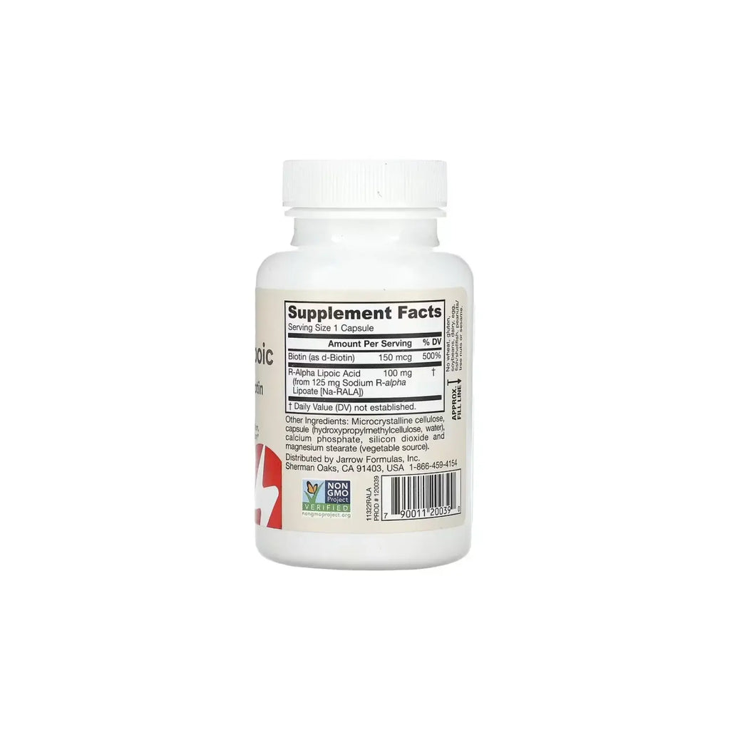 Jarrow Formulas R-acido Alfa Lipoico + Biotina 60 Caps sfn