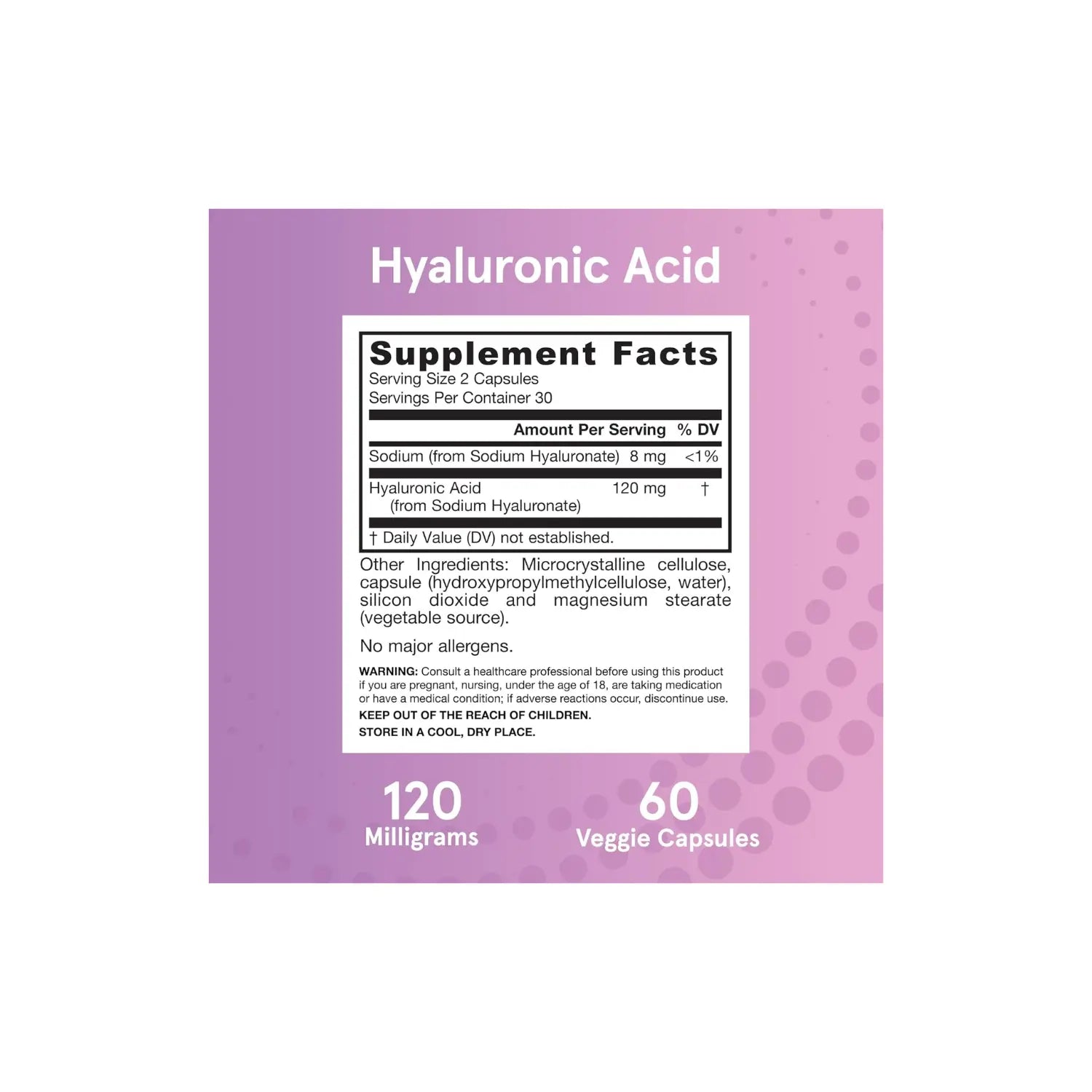 Jarrow Formulas Ácido hialurónico vegano 60 mg 60 caps sfn