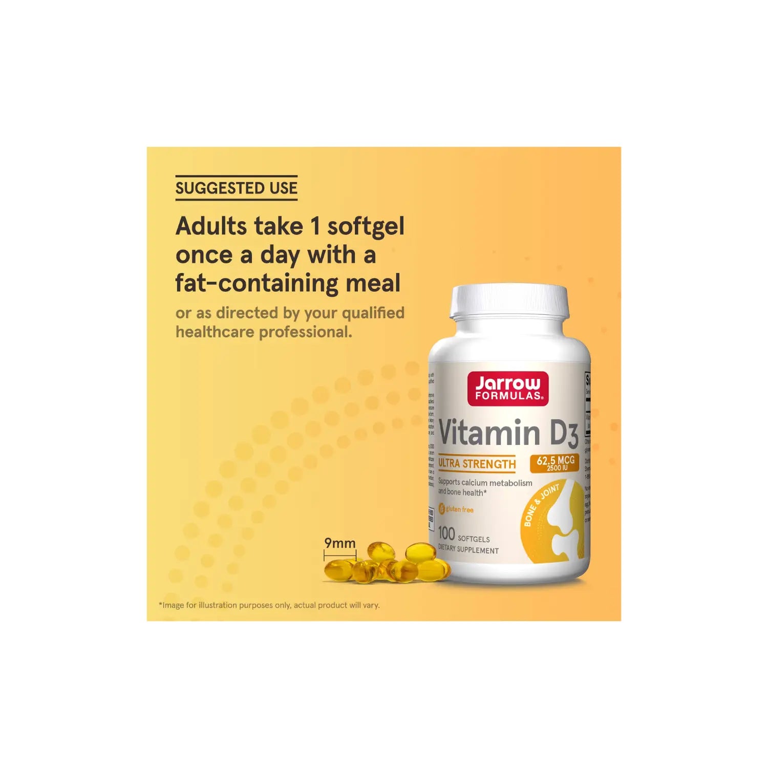 Jarrow Formulas Vitamina D3 62,5 mcg (2500 UI) 100 sgels sfn