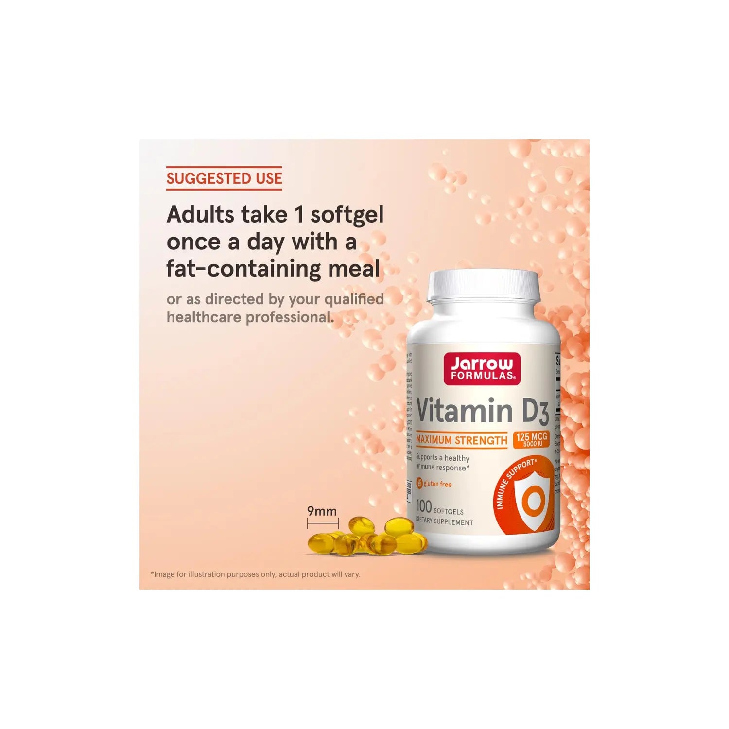 Jarrow formulas Vitamin D3 125 mcg 100 caps sfn