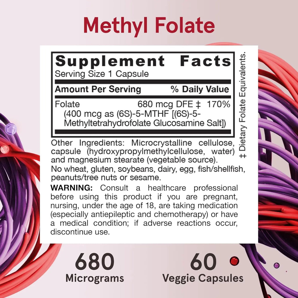 Jarrow Formulas Methyl folate Metilfolato 400mcg 60Vcaps Sfn