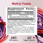Jarrow Formulas Methyl folate Metilfolato 400mcg 60Vcaps Sfn