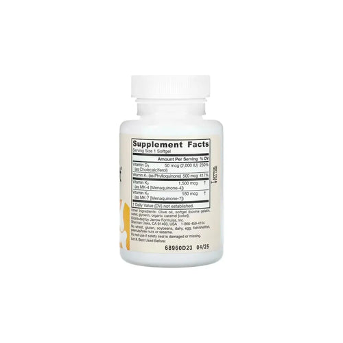 Jarrow Formulas Complejo De Vitaminas K + D3 60 sgels sfn