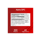 Jarrow Formulas Alpha GPC, 300 mg, 60 cápsulas vegetales Sfn