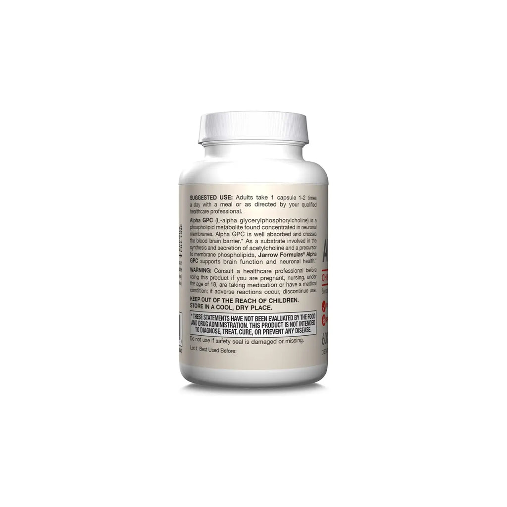 Jarrow Formulas Alpha GPC, 300 mg, 60 cápsulas vegetales Sfn