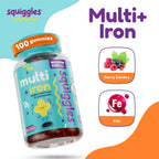 Squiggle Kid's Multi + Iron 100 gummies