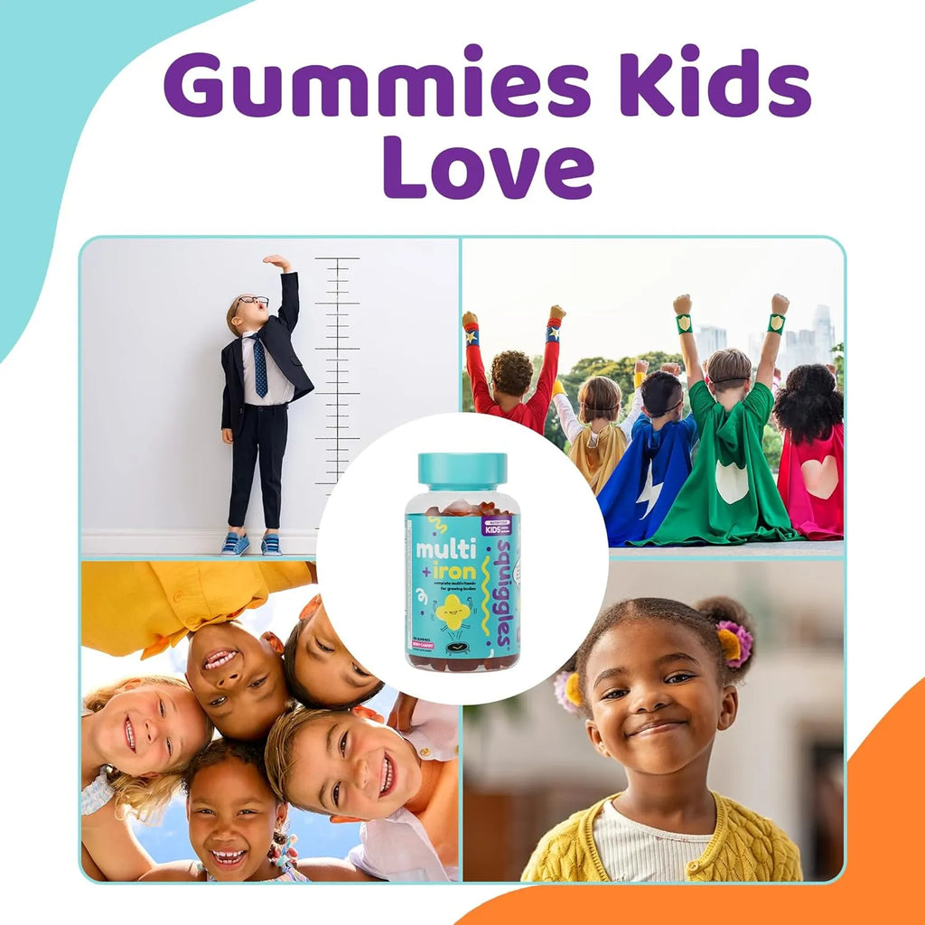 Squiggle Kid's Multi + Iron 100 gummies