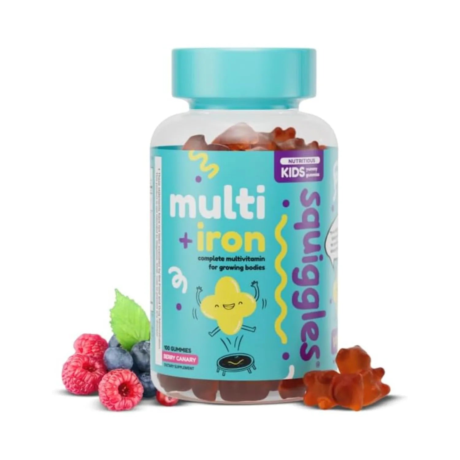 Squiggle Kid's Multi + Iron 100 gummies