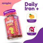 Squiggles Kid's Daily Iron + 100 gummies