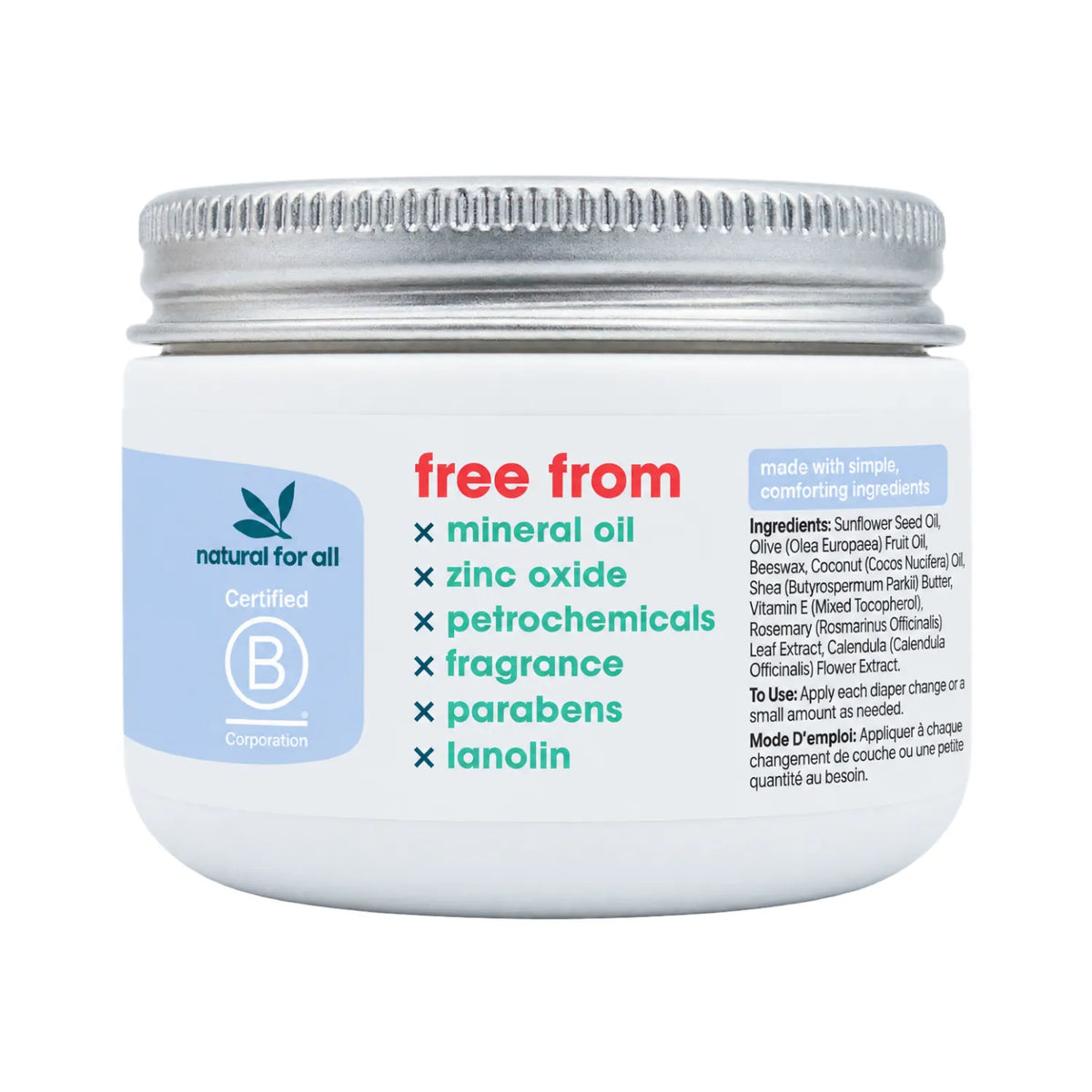 LAFE'S Bálsamo Orgánico para Pañal de Bebé 2 oz / 56 g | Protección natural para la piel delicada del bebé | Con aceites y mantecas vegetales orgánicas | Sin fragancias artificiales ni químicos agresivos | Bálsamo para pañal