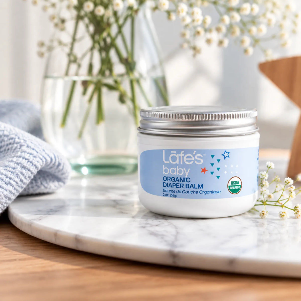 LAFE'S Bálsamo Orgánico para Pañal de Bebé 2 oz / 56 g | Protección natural para la piel delicada del bebé | Con aceites y mantecas vegetales orgánicas | Sin fragancias artificiales ni químicos agresivos | Bálsamo para pañal