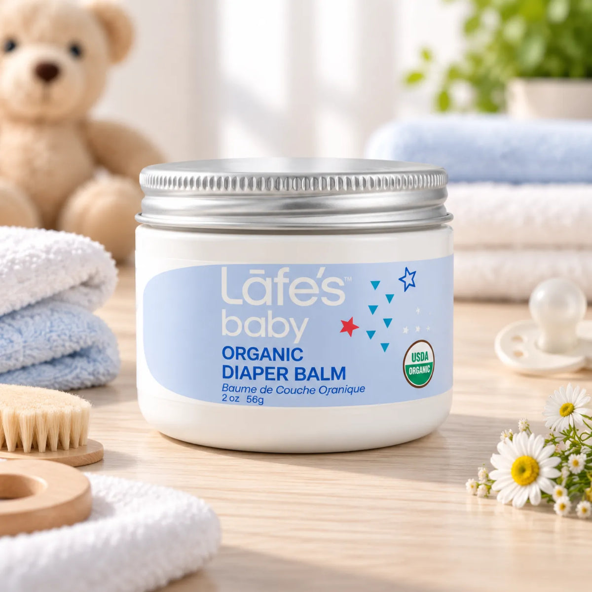 LAFE'S Bálsamo Orgánico para Pañal de Bebé 2 oz / 56 g | Protección natural para la piel delicada del bebé | Con aceites y mantecas vegetales orgánicas | Sin fragancias artificiales ni químicos agresivos | Bálsamo para pañal