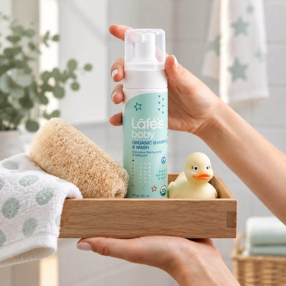 LAFE'S Shampoo Orgánico para Bebé 8 fl oz / 237 ml | Limpieza suave para cabello y cuero cabelludo delicado | Con aloe vera y extractos botánicos | Sin sulfatos ni químicos agresivos | Shampoo natural para bebé