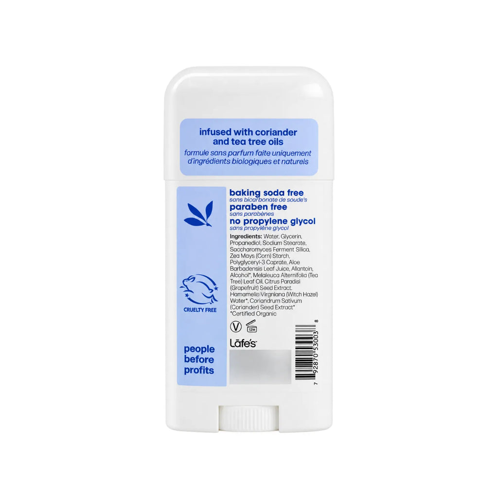 LAFE'S Desodorante Natural en Barra Extra Fuerte 2.25 oz | Protección contra el mal olor hasta 24 horas | Sin aluminio ni bicarbonato de sodio | Ingredientes naturales y orgánicos | Desodorante natural