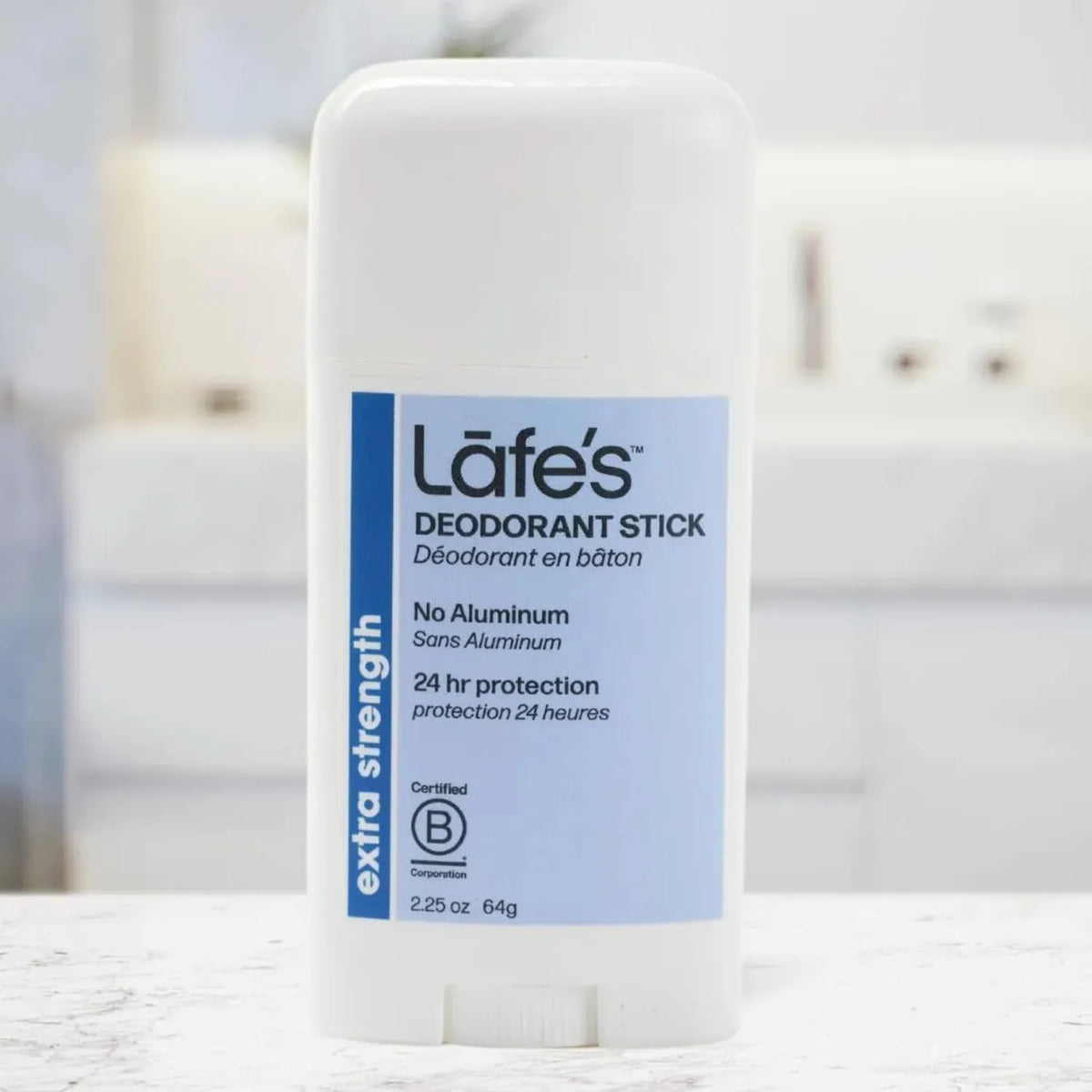 LAFE'S Desodorante Natural en Barra Extra Fuerte 2.25 oz | Protección contra el mal olor hasta 24 horas | Sin aluminio ni bicarbonato de sodio | Ingredientes naturales y orgánicos | Desodorante natural