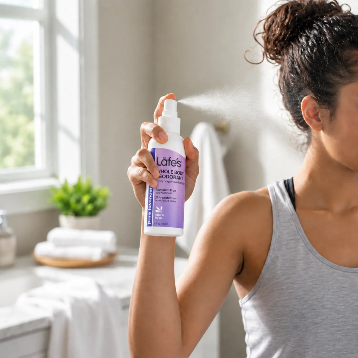 LAFE'S Desodorante Corporal Natural Lavanda + Aloe 4 oz / 118 ml | Protección natural contra el mal olor | Con minerales y aloe vera orgánico | Sin aluminio ni químicos agresivos | Desodorante corporal natural