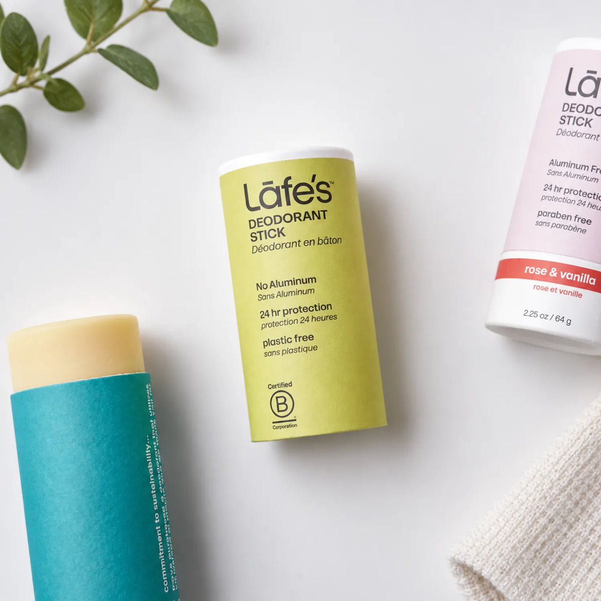 LAFE'S Desodorante Natural en Barra de Papel Cítricos + Bergamota 2.25 oz | Protección contra el mal olor por 24 horas | Sin aluminio ni bicarbonato de sodio | Ingredientes naturales y orgánicos | Desodorante vegano