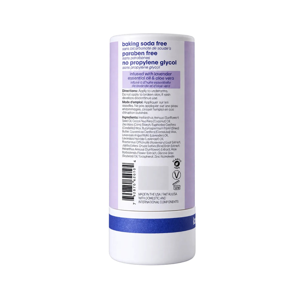LAFE'S Desodorante Natural en Barra de Papel Lavanda + Aloe 2.25 oz | Protección contra el mal olor por 24 horas | Sin aluminio ni bicarbonato de sodio | Ingredientes naturales y orgánicos | Desodorante vegano