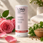 LAFE'S Desodorante Natural en Barra de Papel Rosa + Cilantro 2.25 oz | Protección contra el mal olor por 24 horas | Sin aluminio ni bicarbonato de sodio | Ingredientes naturales y orgánicos | Desodorante vegano