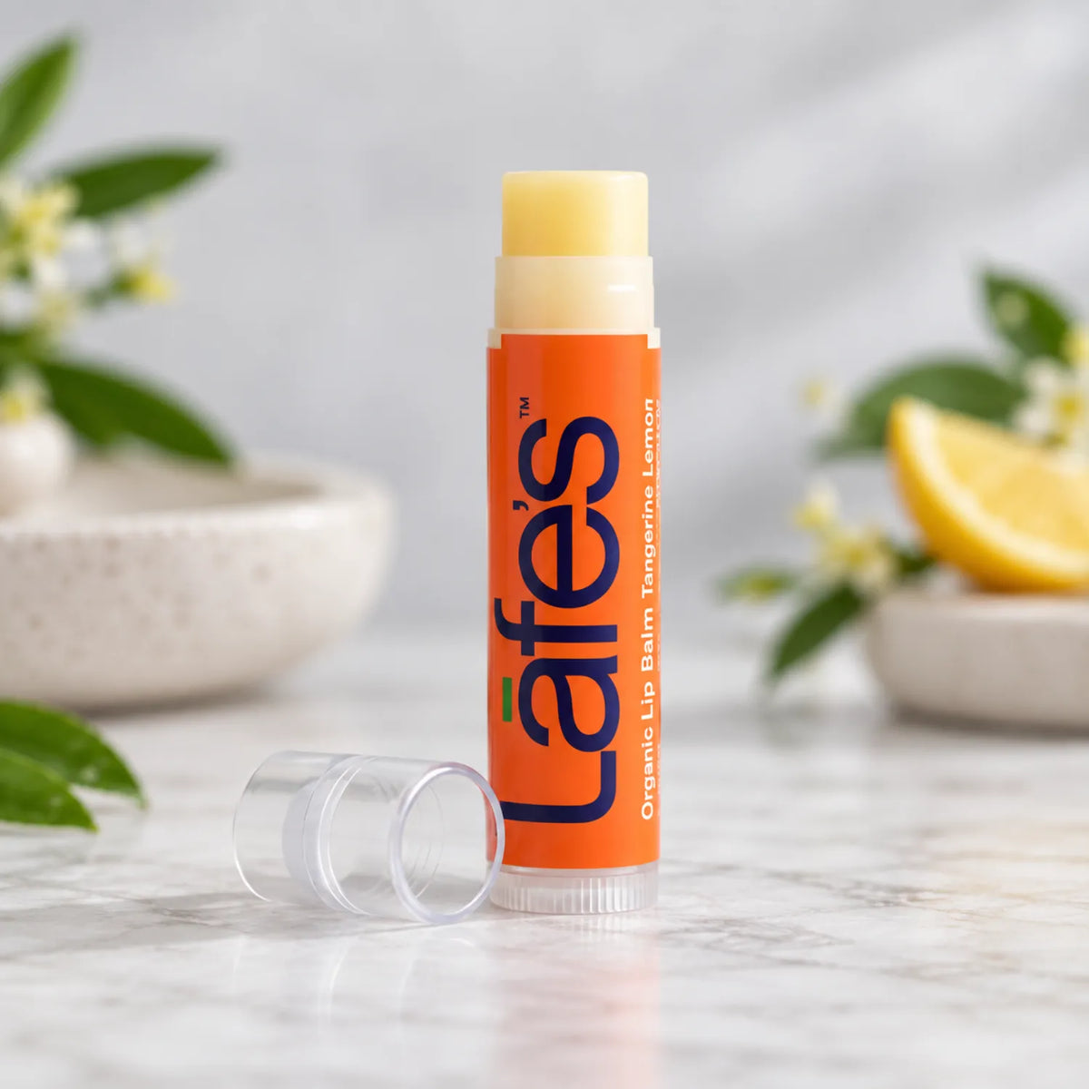 LAFE'S Bálsamo Labial Orgánico Limón + Mandarina | Hidratación y protección natural para los labios | Con aceites y mantecas vegetales | Sin parabenos ni ingredientes artificiales | Bálsamo labial natural