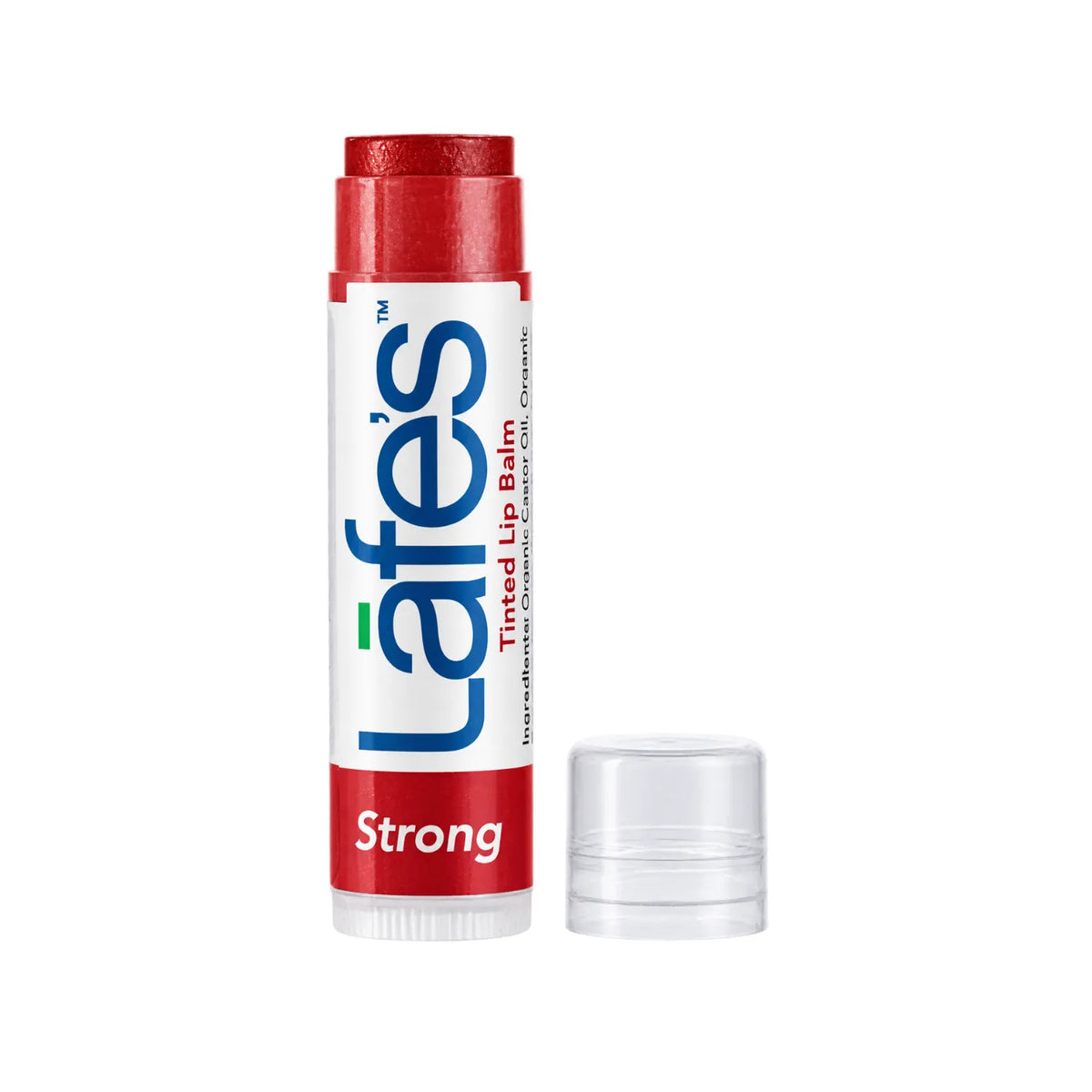 LAFE'S Bálsamo Labial Orgánico con Color Strong | Hidratación y color intenso para labios | Con mantecas y aceites vegetales | Sin parabenos ni ingredientes artificiales | Bálsamo labial natural con color