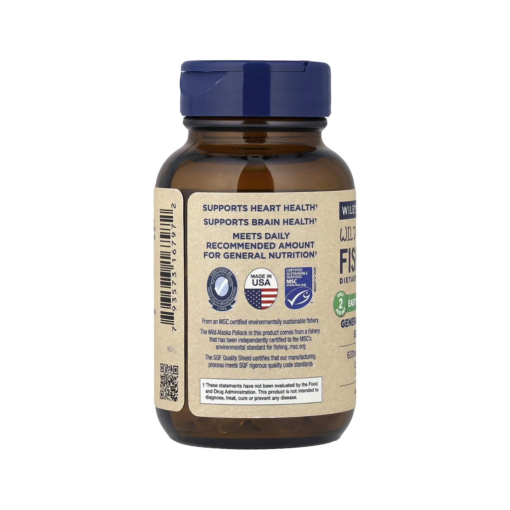 Wiley's Finest, Aceite de pescado salvaje de Alaska, Minis de fácil ingestión, 60 cápsulas blandas