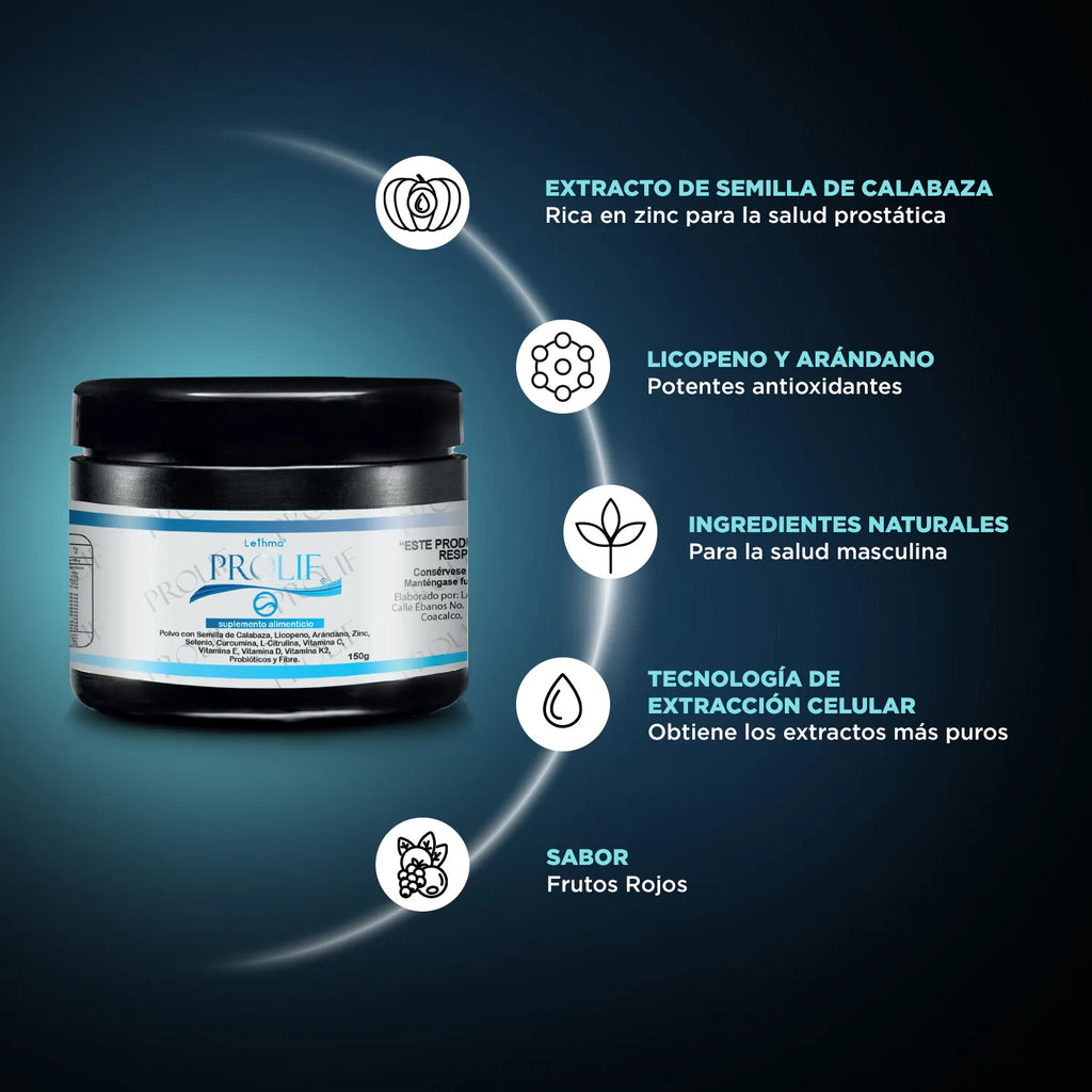 Lethma prolif suplemento para hombres con licopeno 150 gr sfn