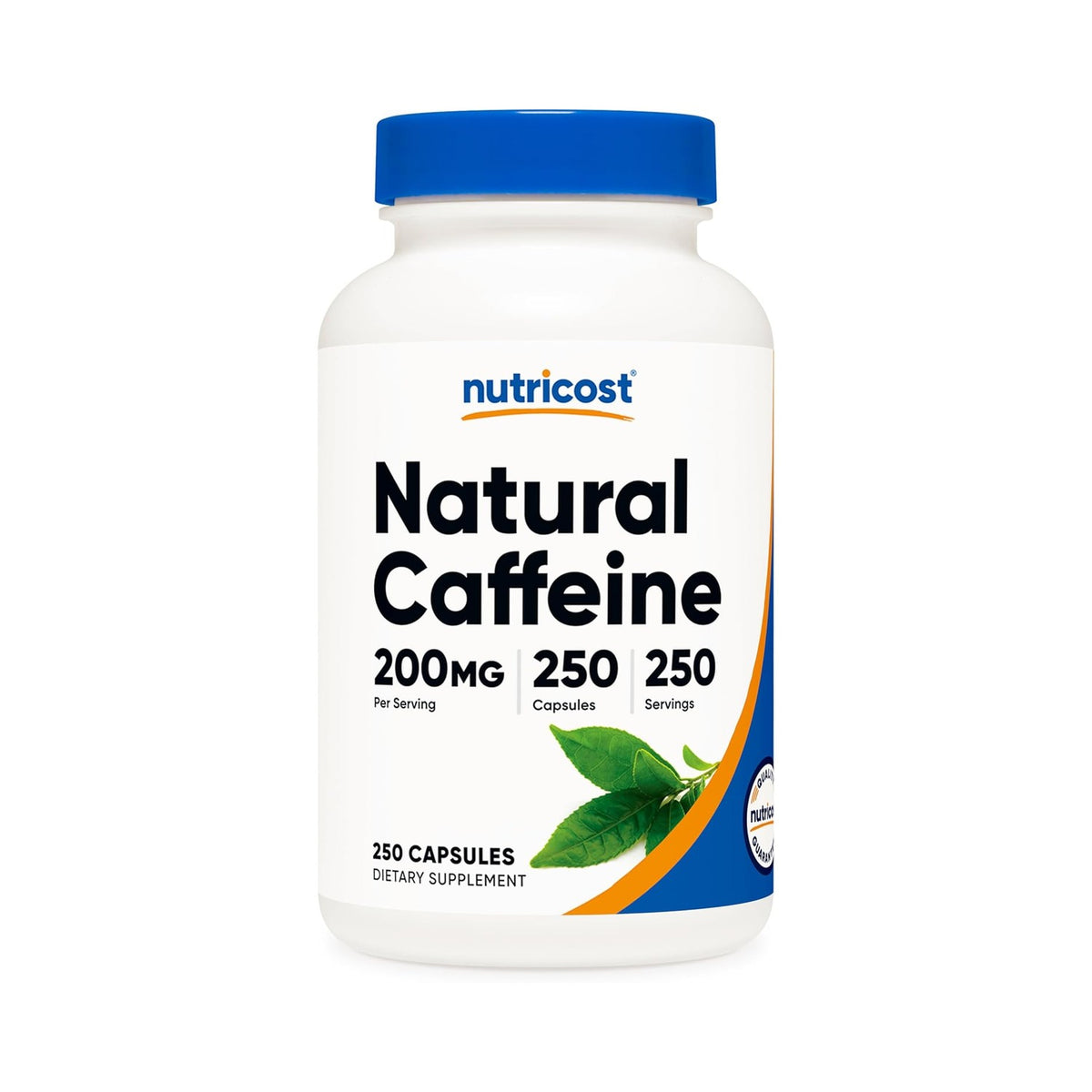 Nutricost Cafeína Natural 200 mg 250 Cápsulas