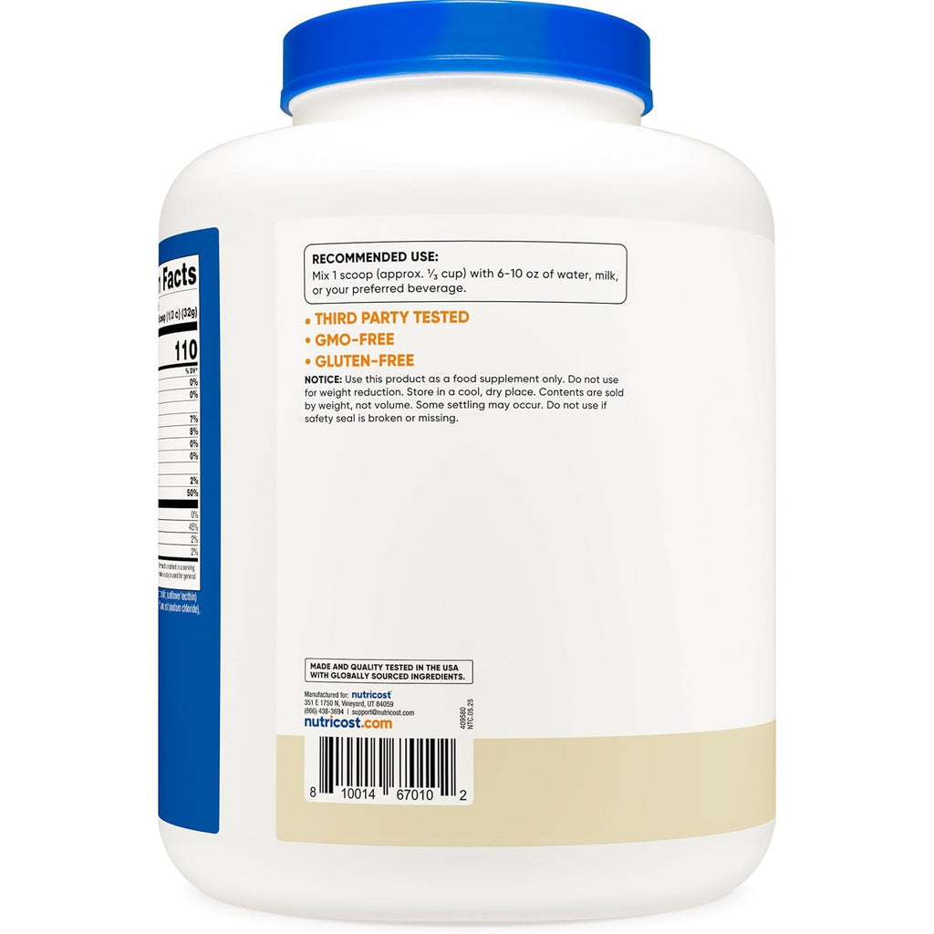 Nutricost Proteína de Caseína Micelar 2.27 kg (5 lb) 71 Porciones Vainilla