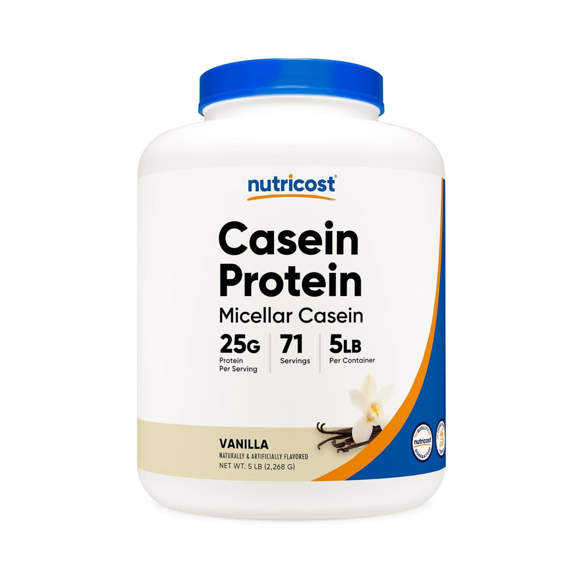 Nutricost Proteína de Caseína Micelar 2.27 kg (5 lb) 71 Porciones Vainilla