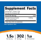 Nutricost Carbón Activado en Polvo 454 g 302 Porciones