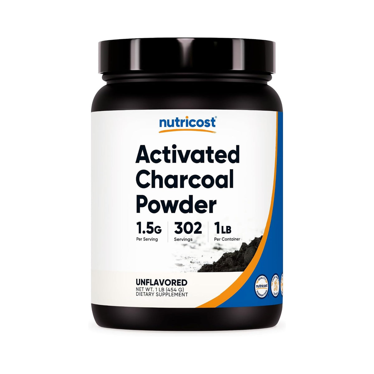 Nutricost Carbón Activado en Polvo 454 g 302 Porciones