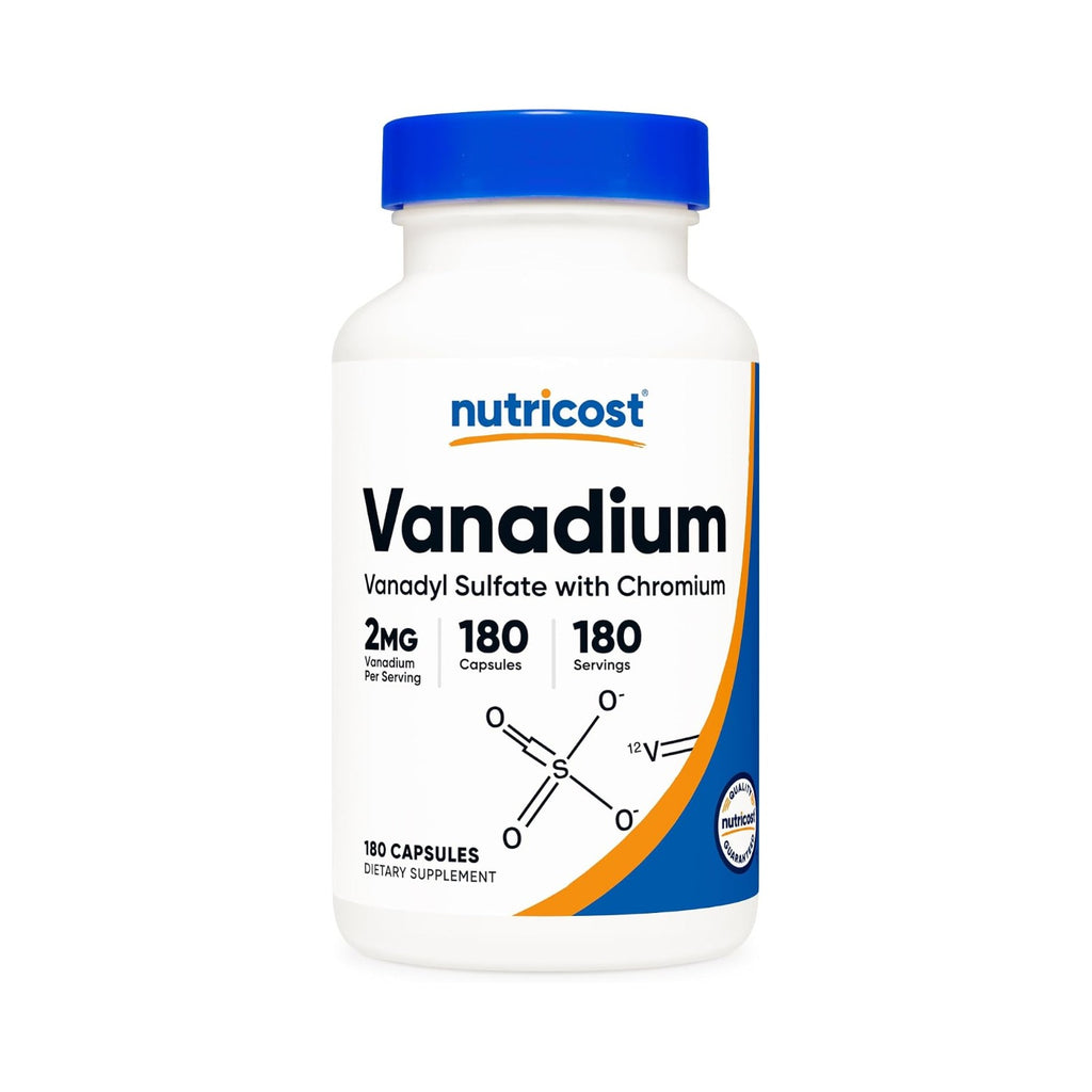 Nutricost Vanadio + Cromo 2 mg 180 Cápsulas Vegetales