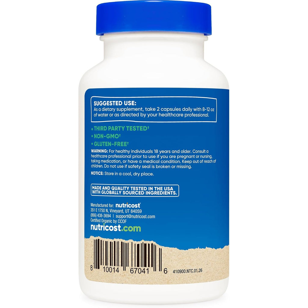Nutricost Amla Orgánico 1000 mg 120 Cápsulas Vegetales