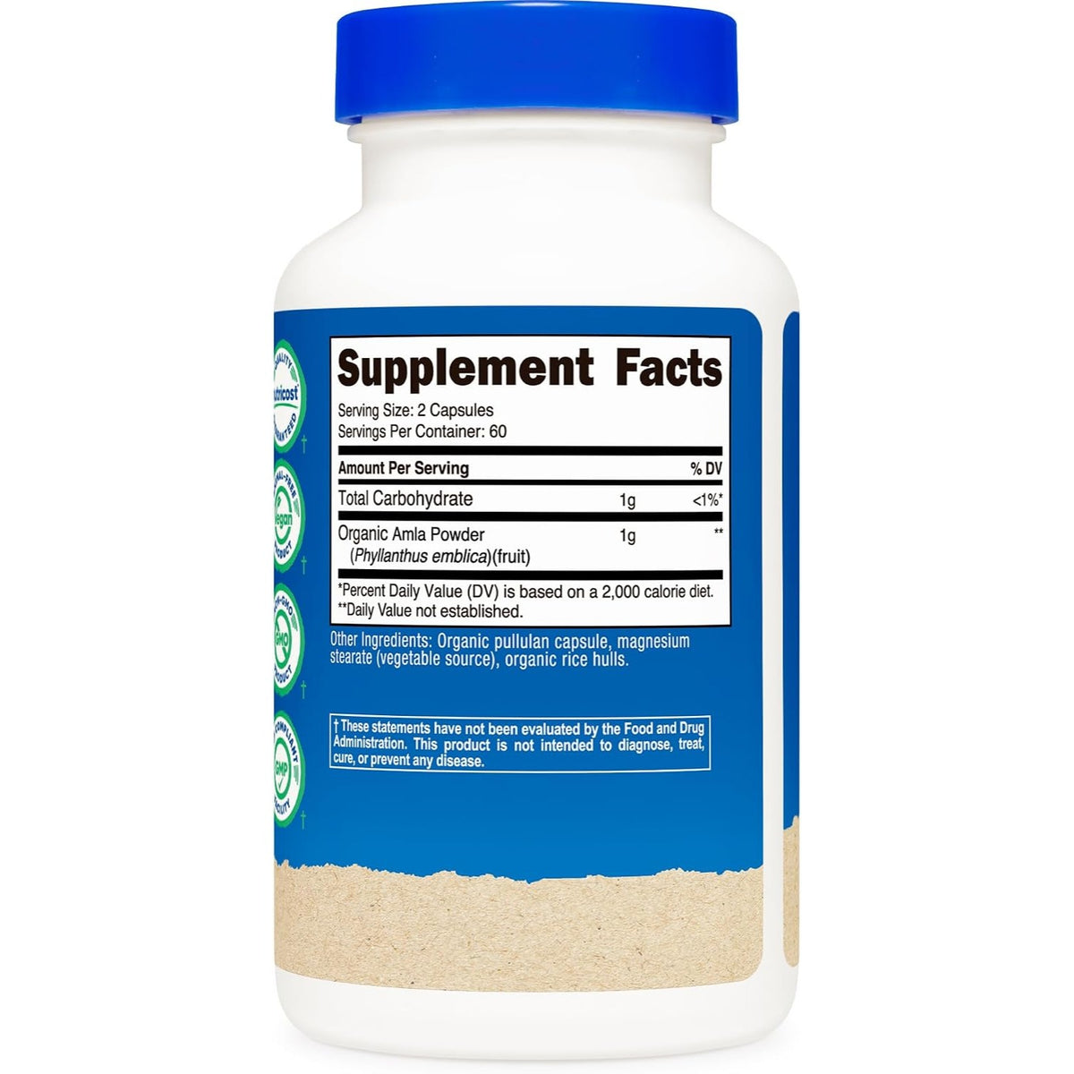 Nutricost Amla Orgánico 1000 mg 120 Cápsulas Vegetales