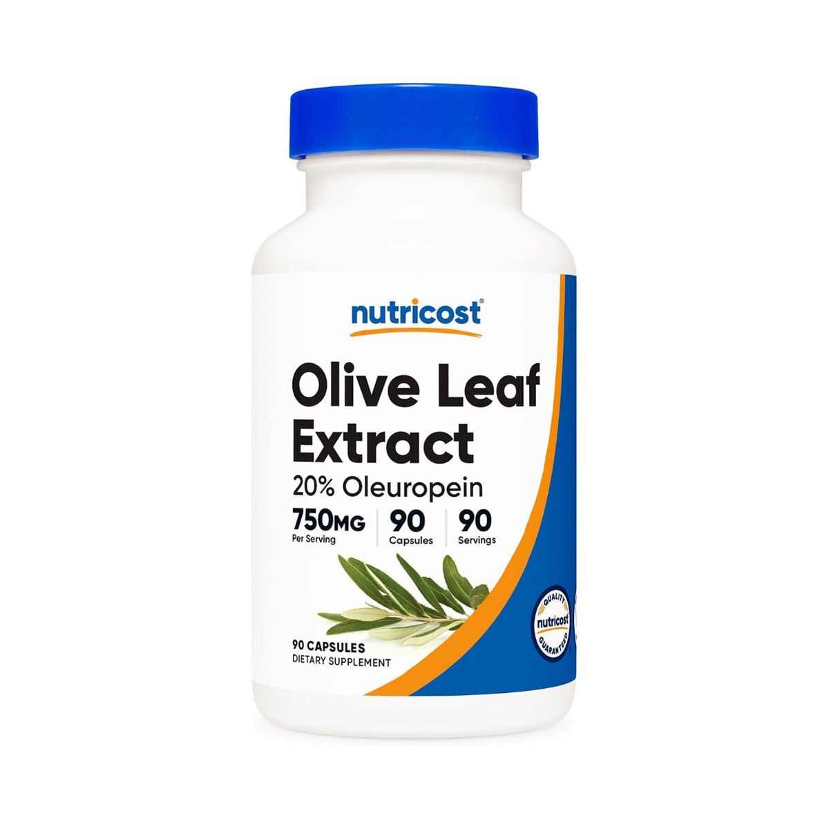 Nutricost Extracto de Hoja de Olivo 750 mg 90 Cápsulas Vegetales