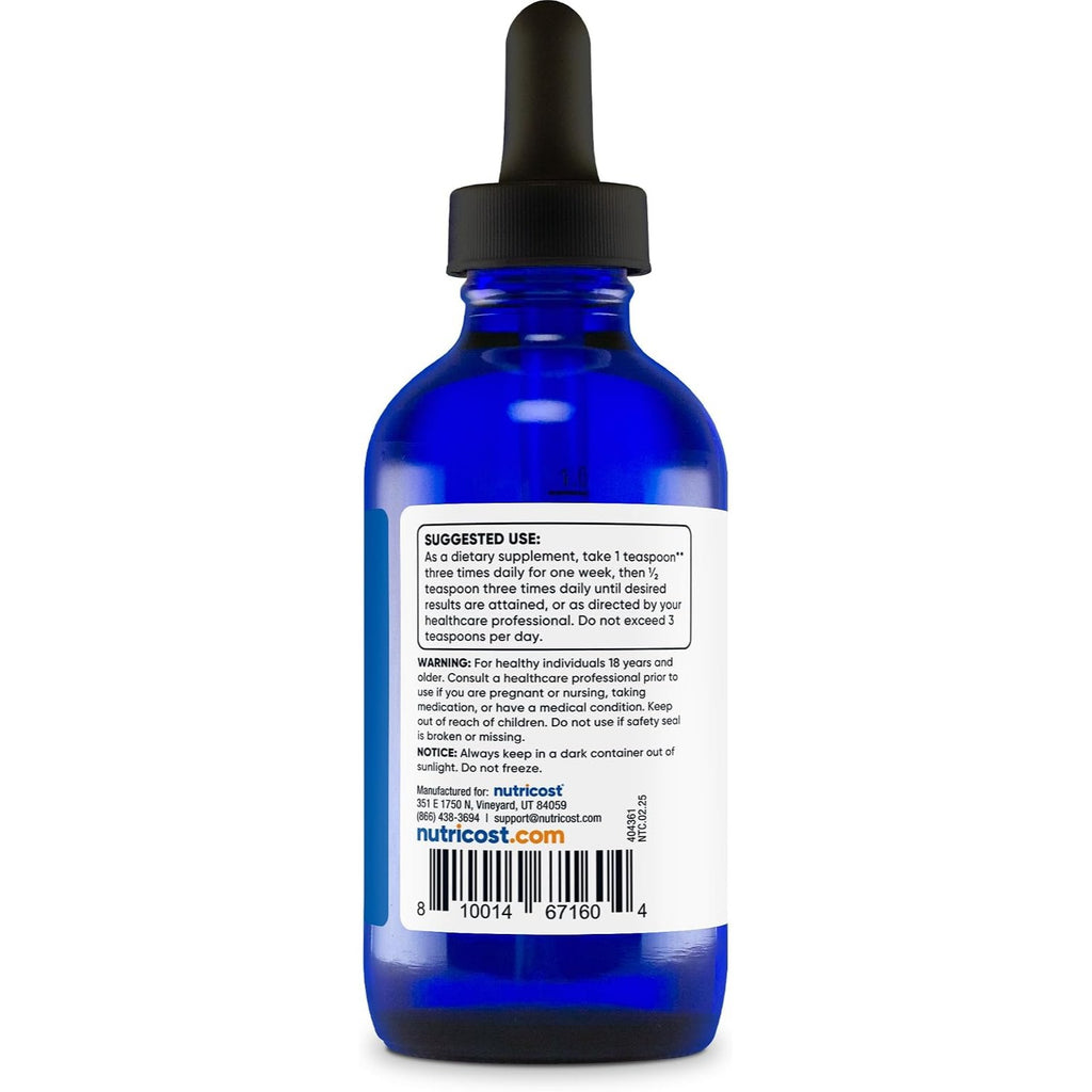 Nutricost Plata Coloidal 150 mcg 118 ml (4 oz) Gotas