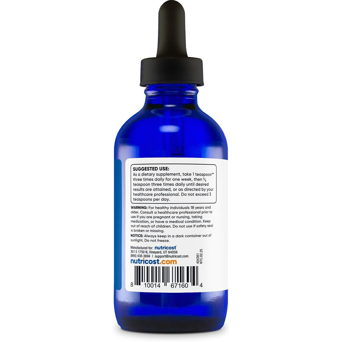 Nutricost Plata Coloidal 150 mcg 118 ml (4 oz) Gotas